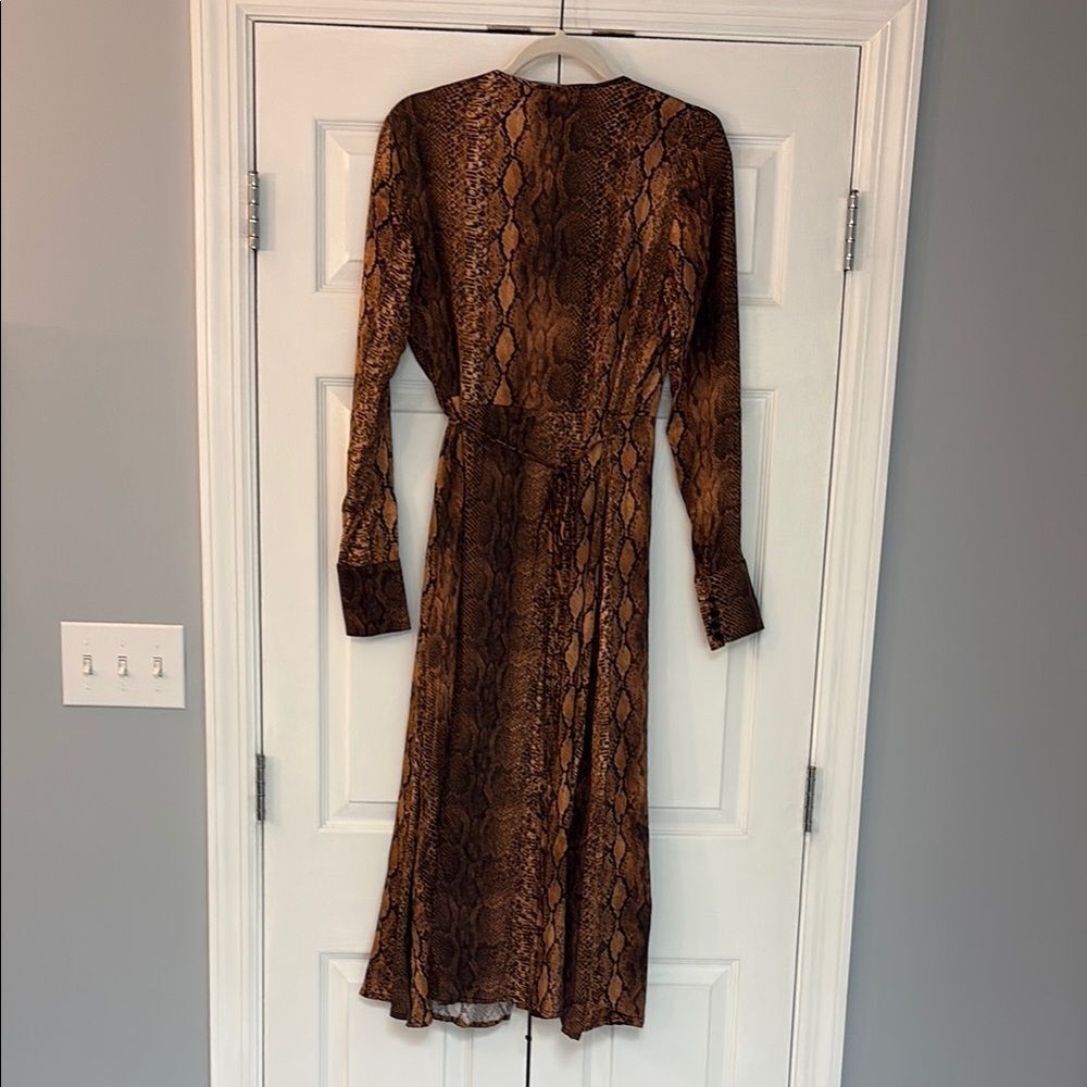 Andamane Brown Snake Print Dress - Picture 2 of 6